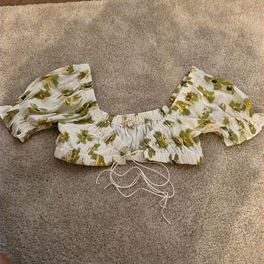 floral tie top
